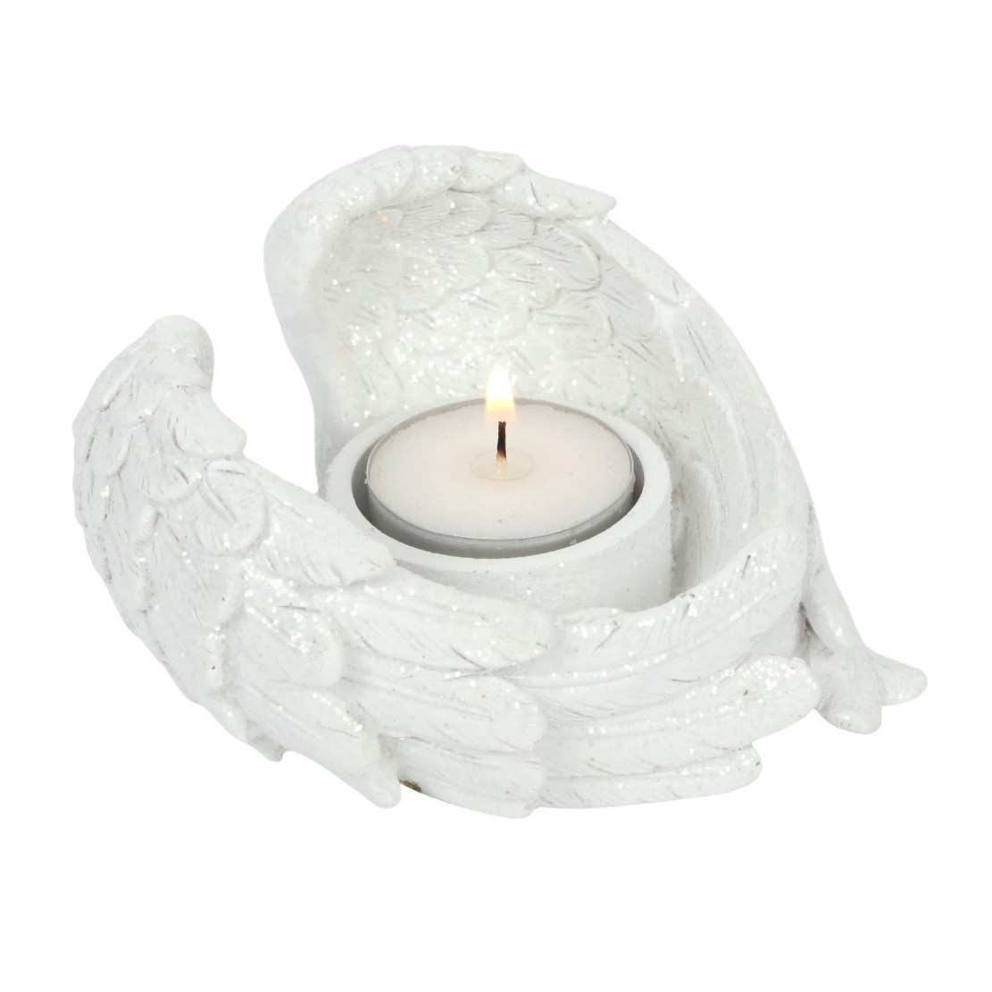 Glitter Angel Wing tealight Candle Holder