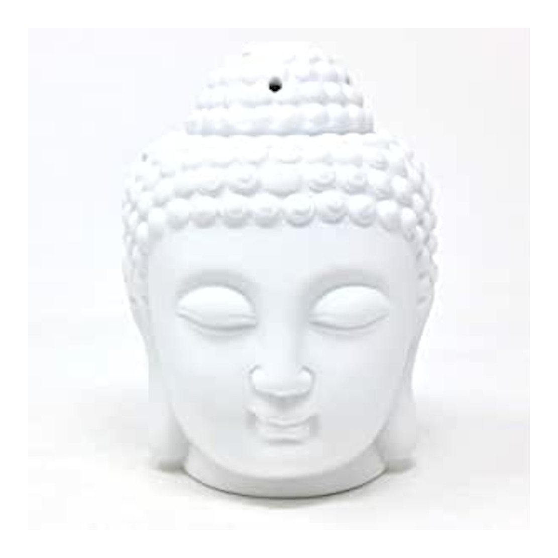 Buddha Head Oil Burner – White
