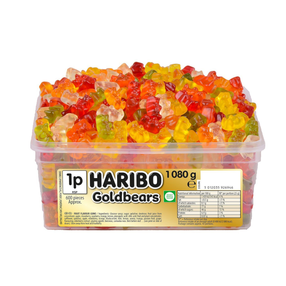 Haribo Gold Bears Tub 1080g