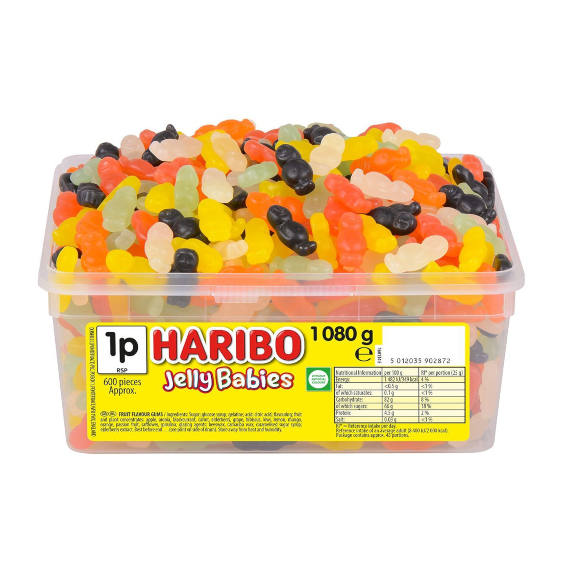 Haribo Jelly Babies Tub 1080g