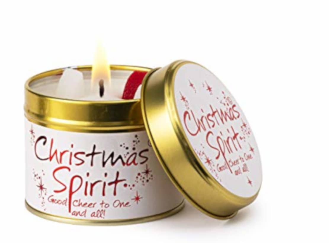 Lily Flame Christmas Spirit Tin Candle