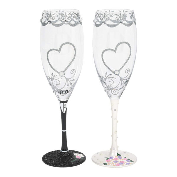 Lolita Mr & Mrs Wedding Toasting Glasses Gift Set