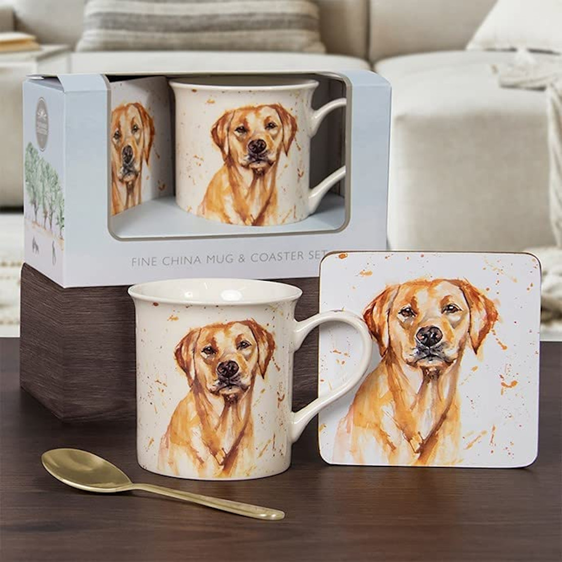 Mans Best Friend Golden Labrador Mug & Coaster
