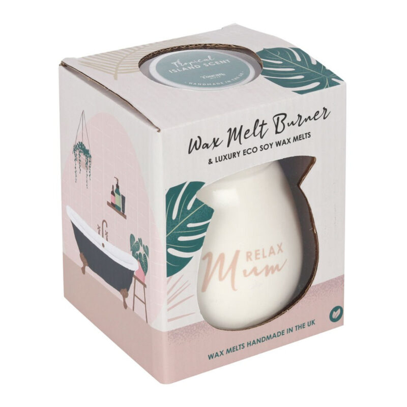 Relax Mum Tropical Island Eco Soy Wax Melt Burner Gift Set