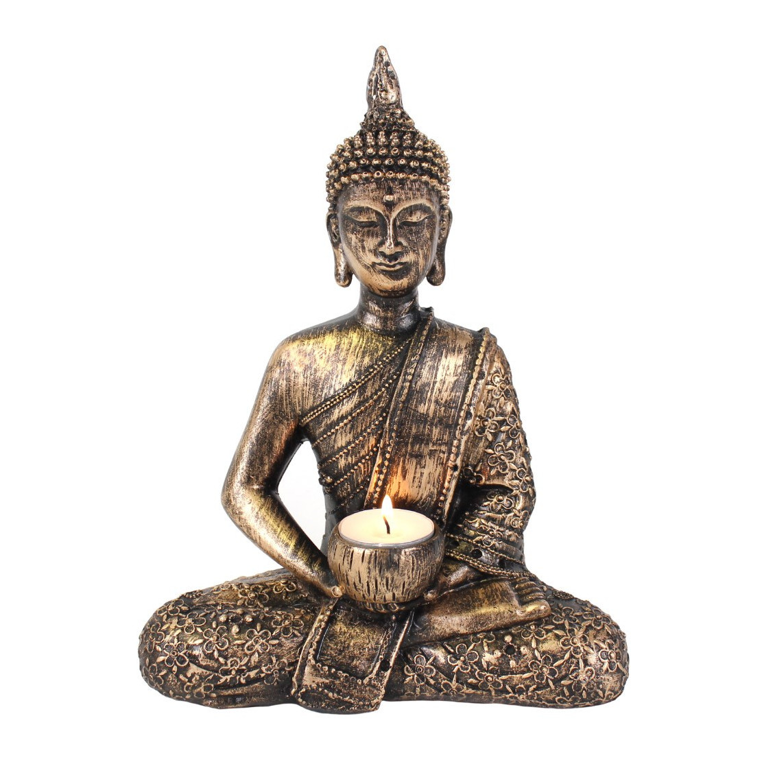 Sitting Thai Buddha Tealight Holder