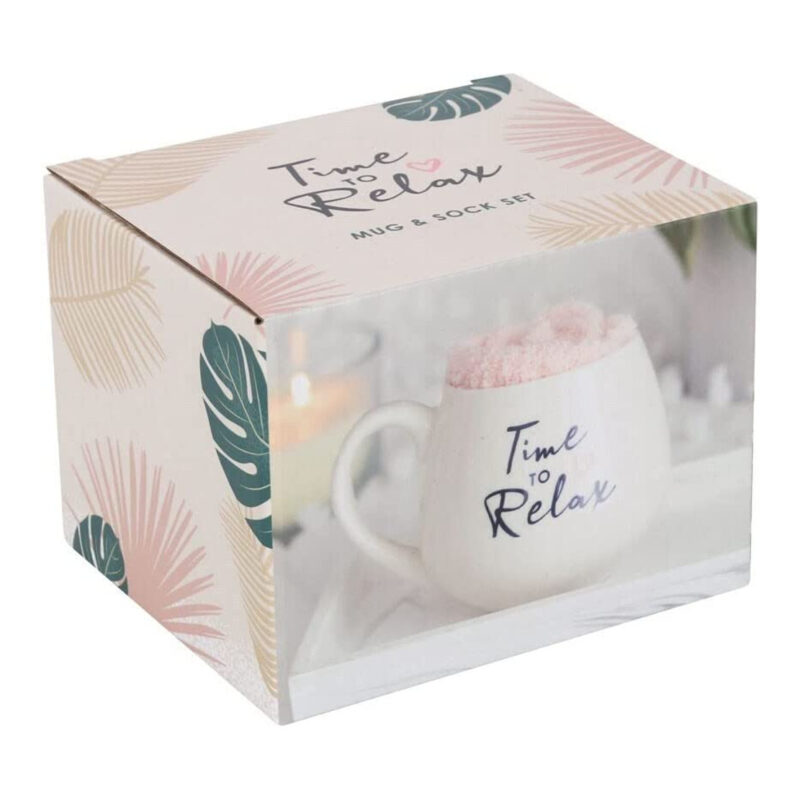 Time to Relax Mug and Sock Gift Set