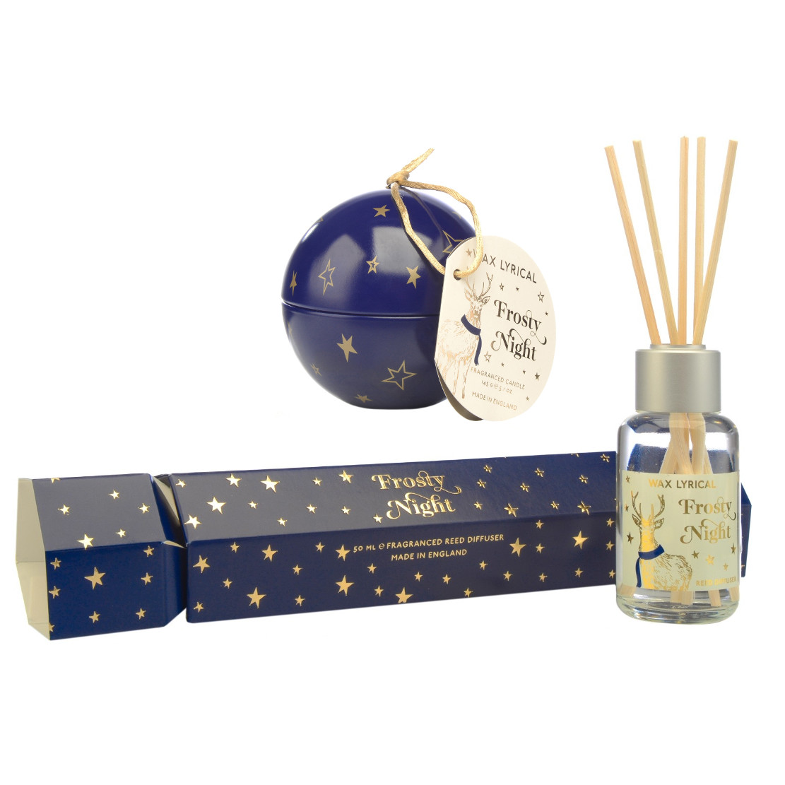 Wax Lyrical Frosty Night Bauble Candle and Cracker Diffuser