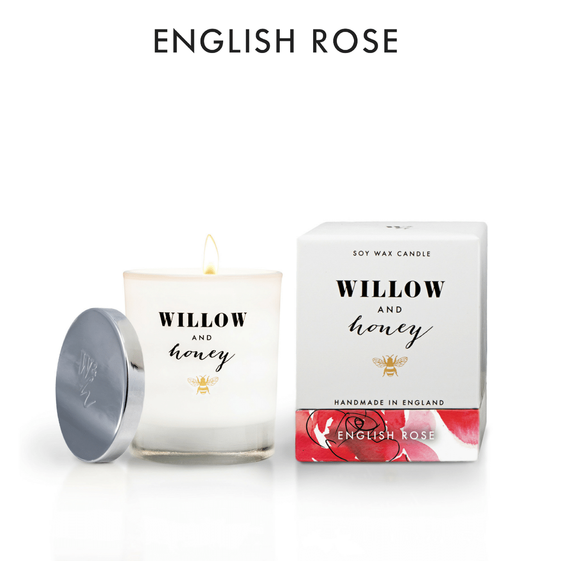 Willow and Honey English Rose Candle 220g
