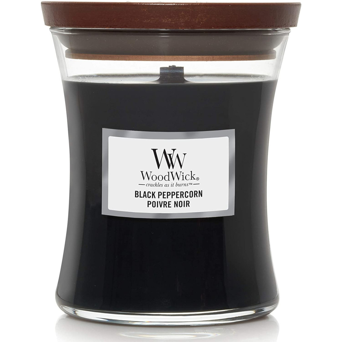 Woodwick Black peppercorn Medium Jar Candle
