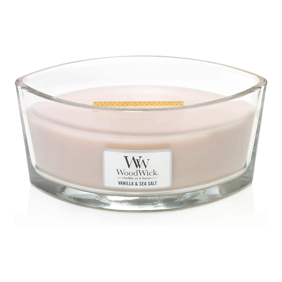 Woodwick Vanilla & Sea Salt Ellipse Hearthwick Candle