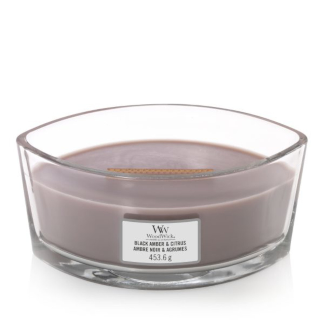 Woodwick Black Amber and Citrus Hearthwick Candle