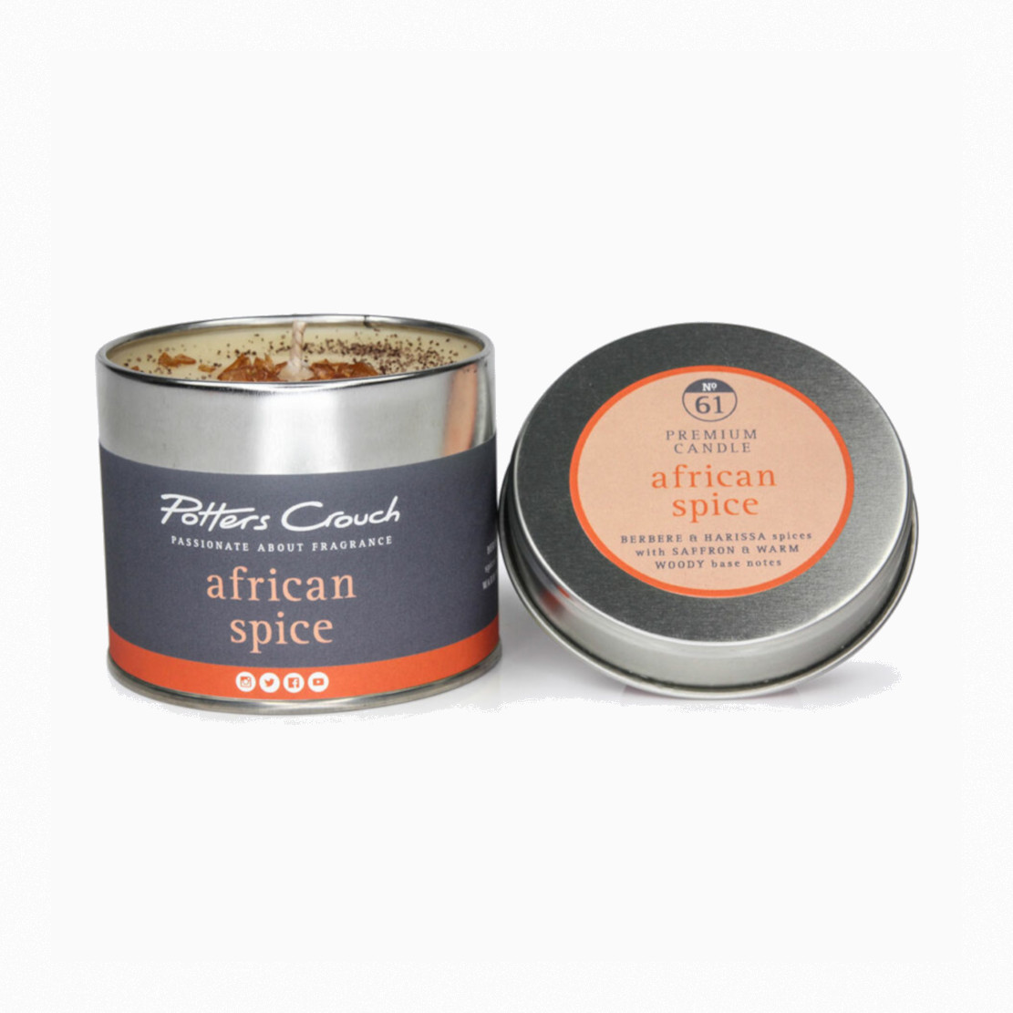 Potters Crouch African Spice Tin Candle
