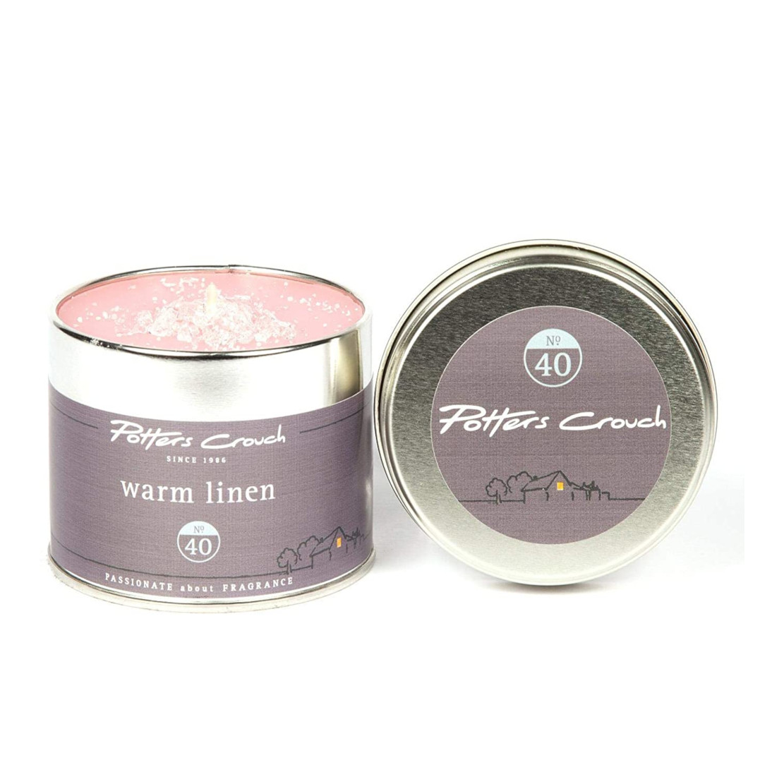 Potters Crouch Warm Linen Tin Candle