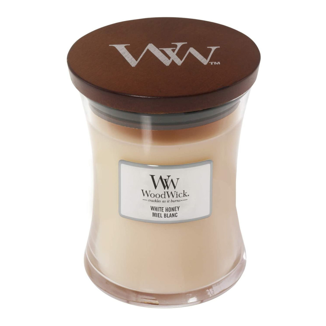 Woodwick White Honey Medium Jar Candle